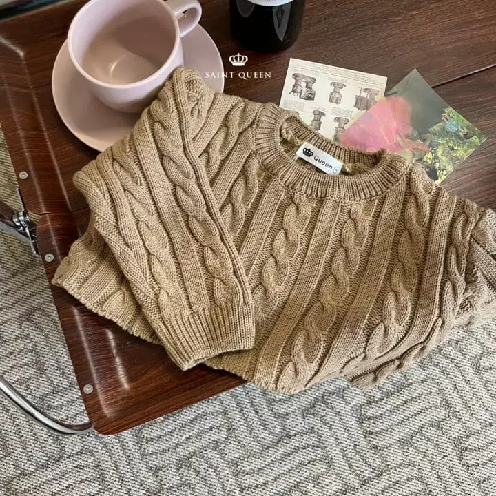 Saint Queen - Korean Children Fashion - #childrensboutique - Twist Knit Tee
