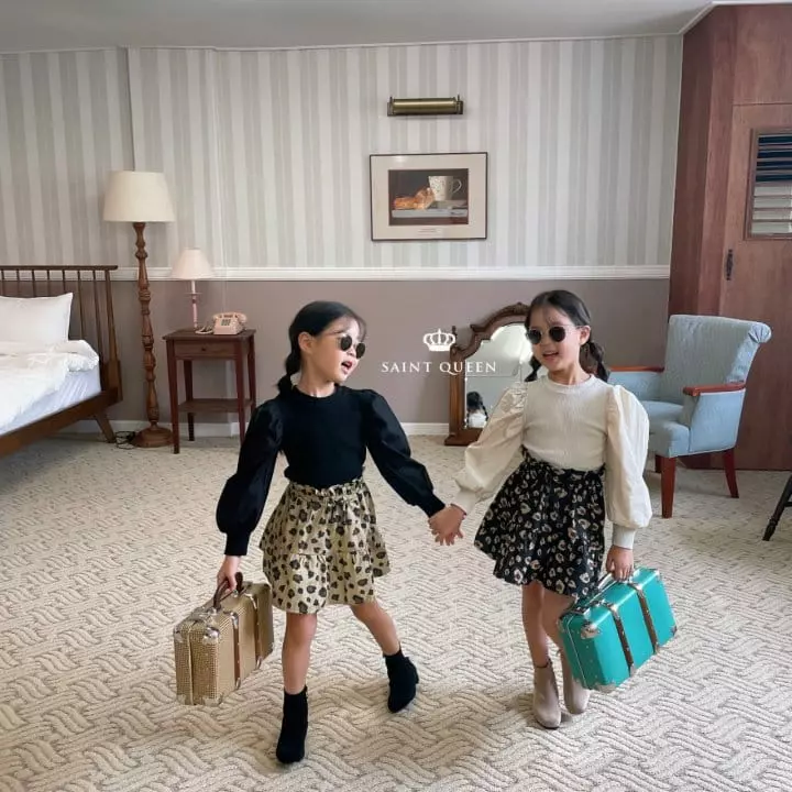 Saint Queen - Korean Children Fashion - #childrensboutique - Leopard Skirt - 4