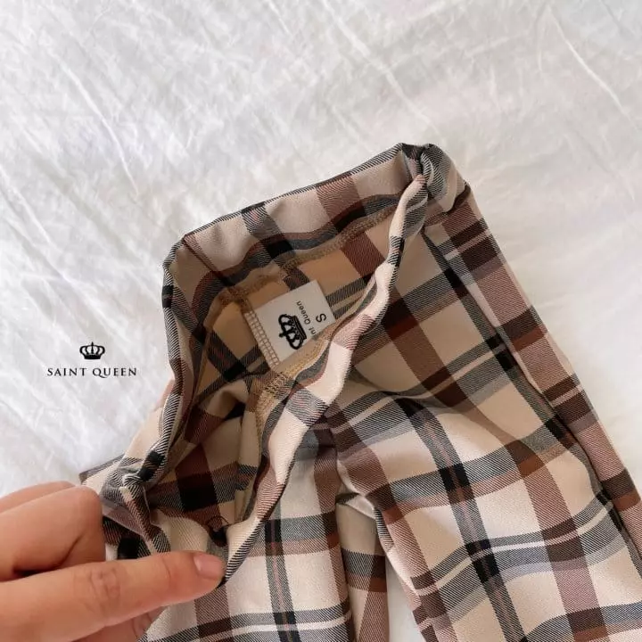 Saint Queen - Korean Children Fashion - #discoveringself - Check Skinny Pamts - 2
