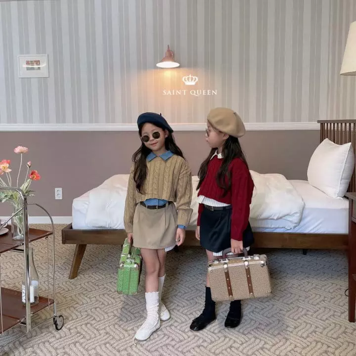 Saint Queen - Korean Children Fashion - #kidsshorts - Twist Knit Tee - 5