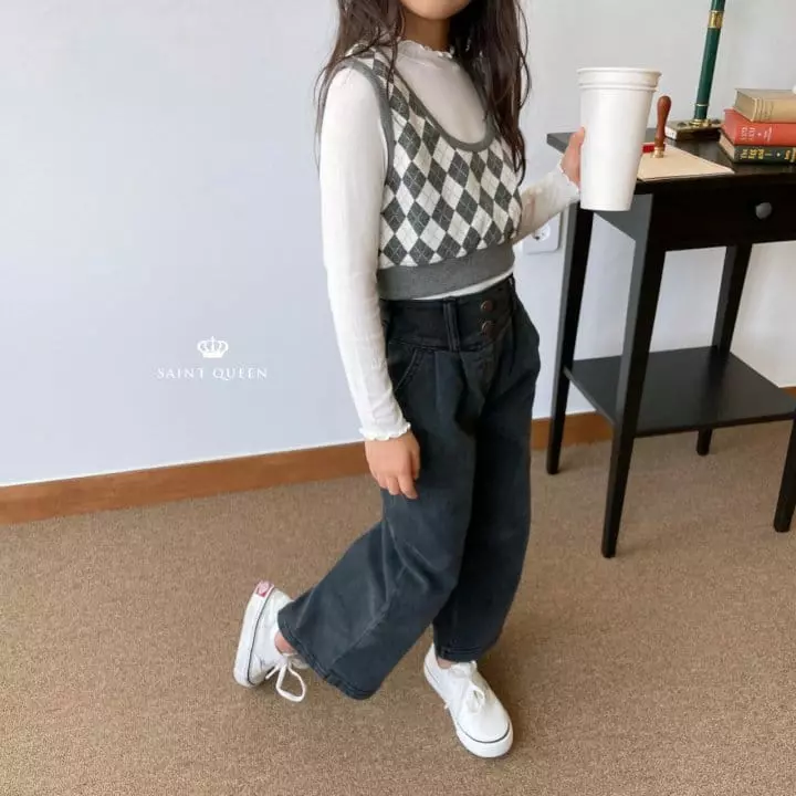 Saint Queen - Korean Children Fashion - #kidzfashiontrend - Hi Waist Pants - 8