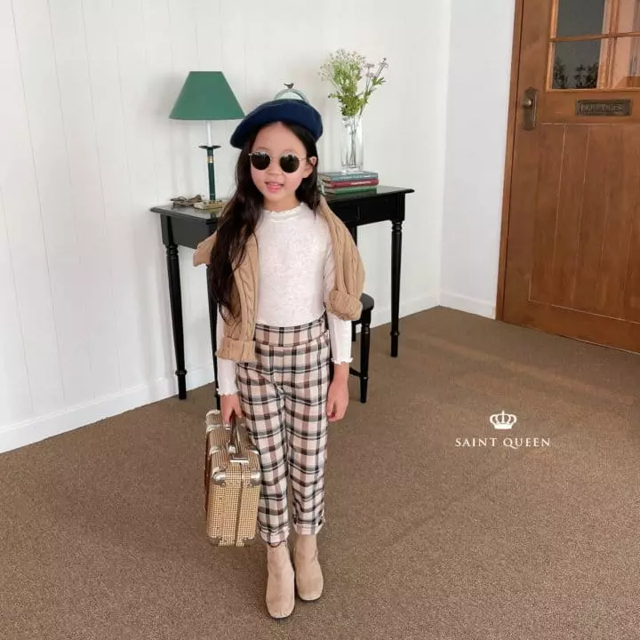 Saint Queen - Korean Children Fashion - #kidzfashiontrend - Check Skinny Pamts - 6