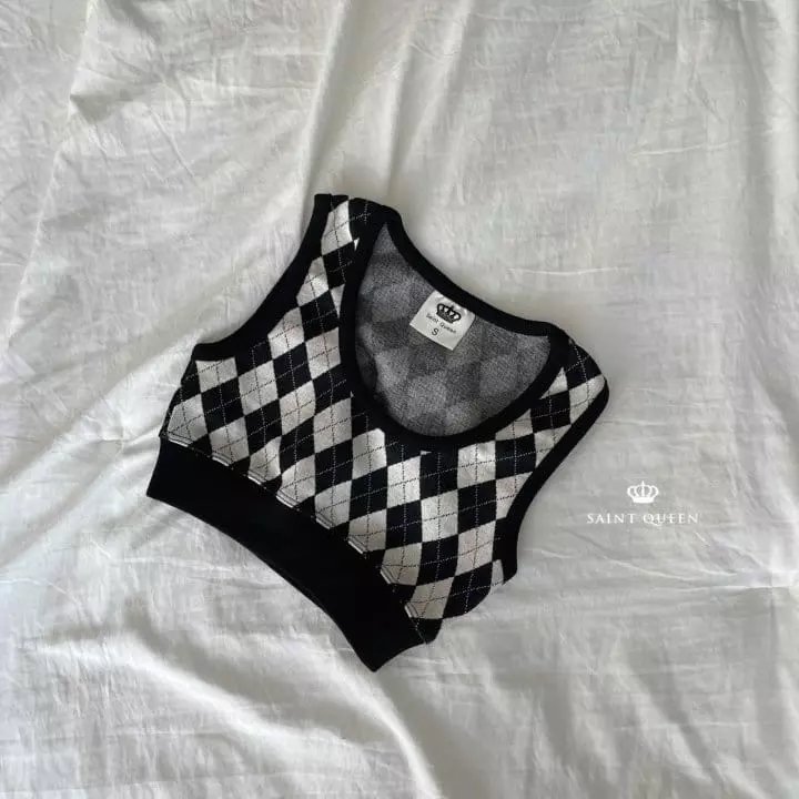 Saint Queen - Korean Children Fashion - #Kfashion4kids - Argyle Vest - 4