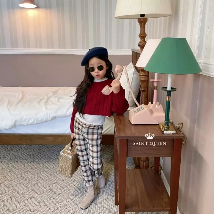 Saint Queen - Korean Children Fashion - #magicofchildhood - Check Skinny Pamts - 9