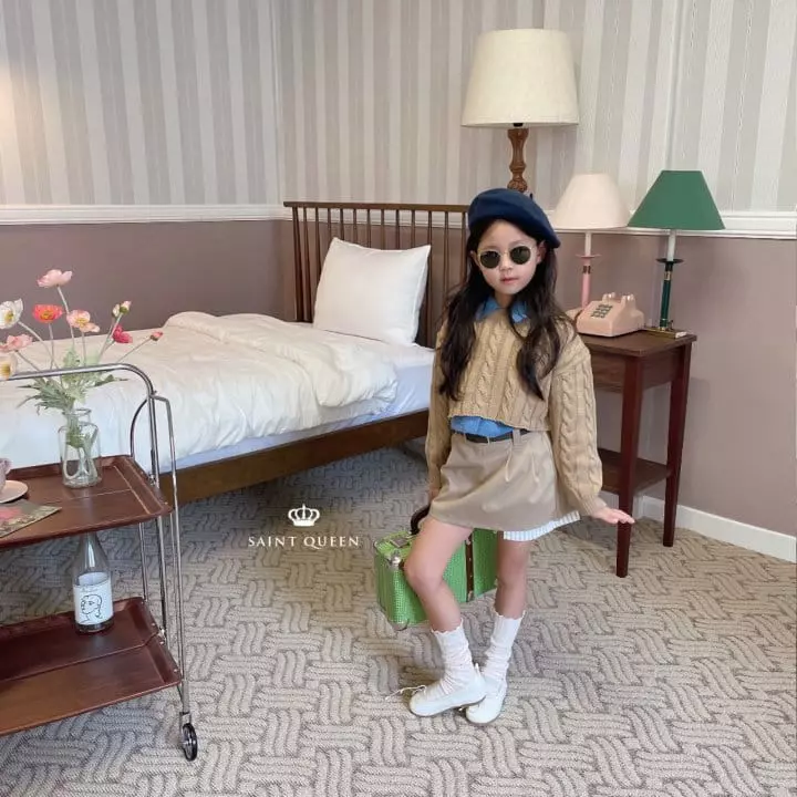Saint Queen - Korean Children Fashion - #prettylittlegirls - Twist Knit Tee - 12