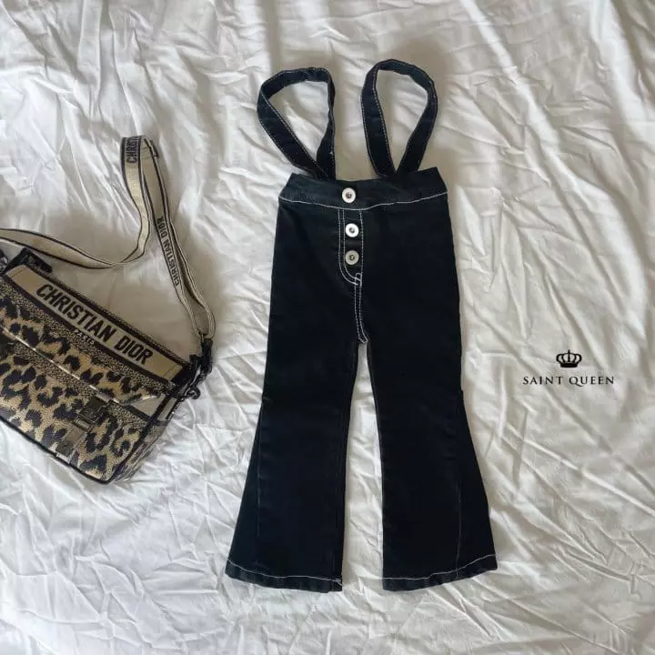 Saint Queen - Korean Children Fashion - #todddlerfashion - Dungarees Denim  - 4