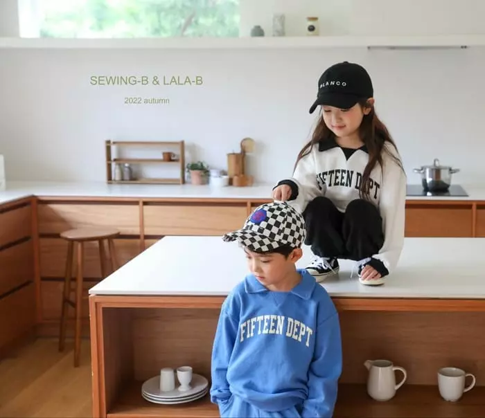Sewing B - Korean Children Fashion - #kidzfashiontrend - Collar Top Bottom Set - 4
