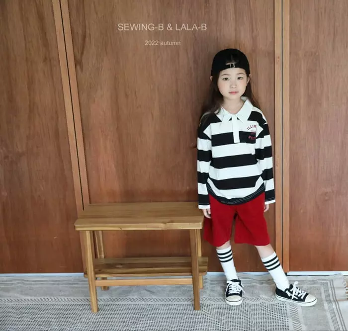 Sewing B - Korean Children Fashion - #childofig - Stripes Collar Tee - 5