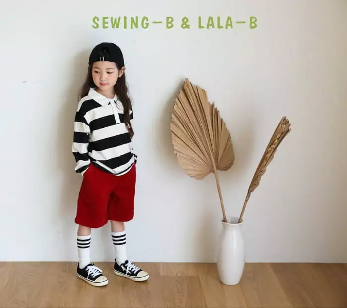 Sewing B - Korean Children Fashion - #designkidswear - Stripes Collar Tee - 8