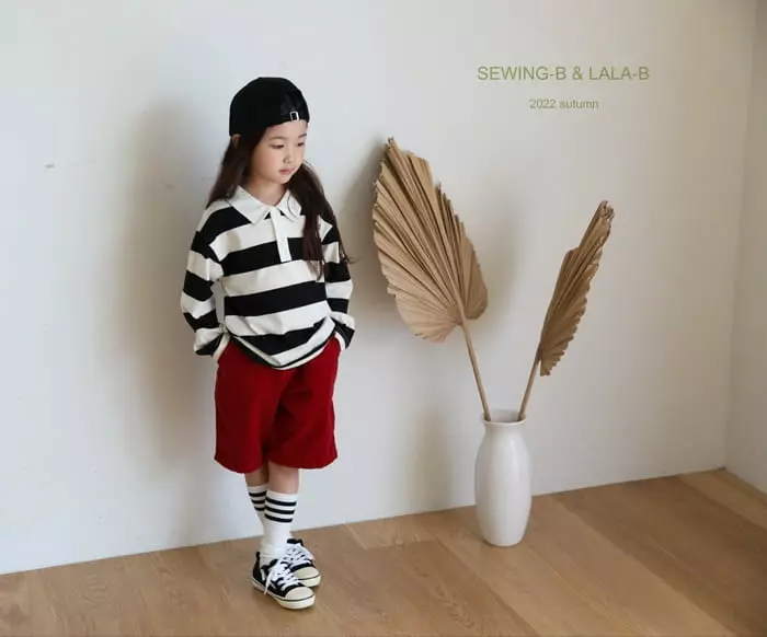 Sewing B - Korean Children Fashion - #discoveringself - Stripes Collar Tee - 9