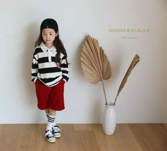 Sewing B - Korean Children Fashion - #magicofchildhood - Stripes Collar Tee - 2