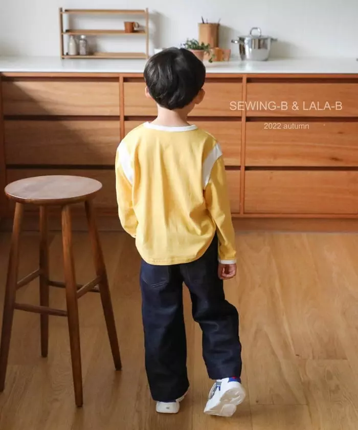 Sewing B - Korean Children Fashion - #magicofchildhood - Color Slit Tee - 2