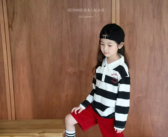 Sewing B - Korean Children Fashion - #minifashionista - Stripes Collar Tee - 3