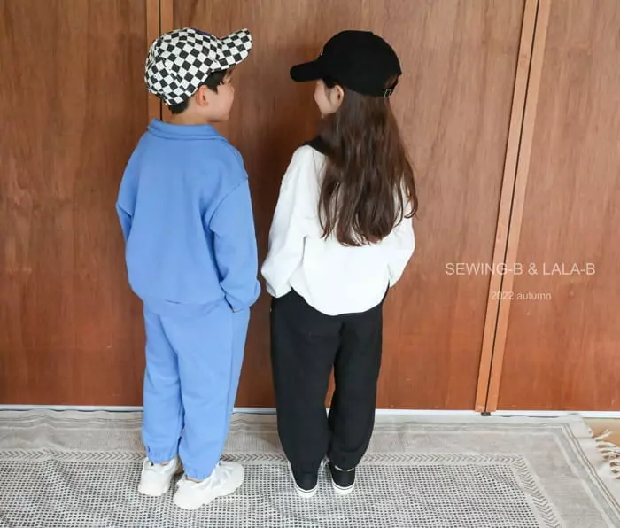 Sewing B - Korean Children Fashion - #prettylittlegirls - Collar Top Bottom Set - 8