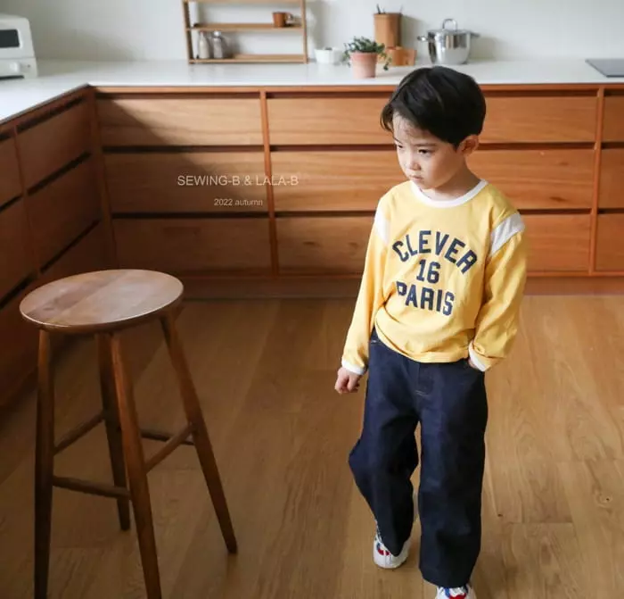 Sewing B - Korean Children Fashion - #toddlerclothing - Color Slit Tee - 6