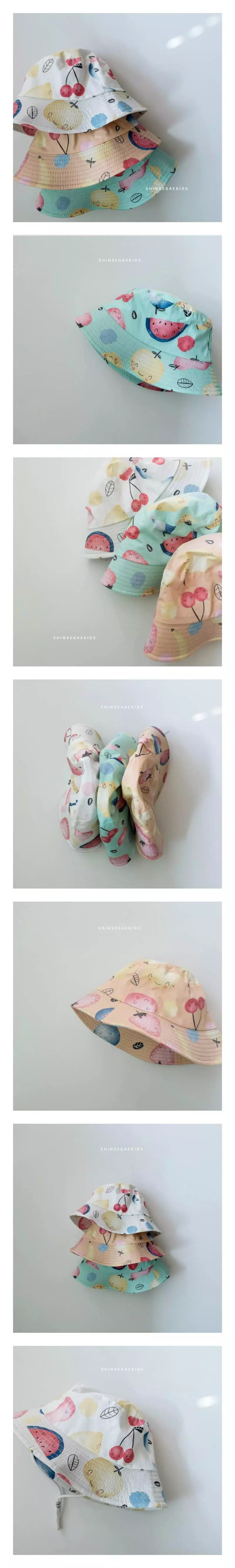 Shinseage Kids - Korean Children Fashion - #kidsshorts - Fruit String Bucket Hat