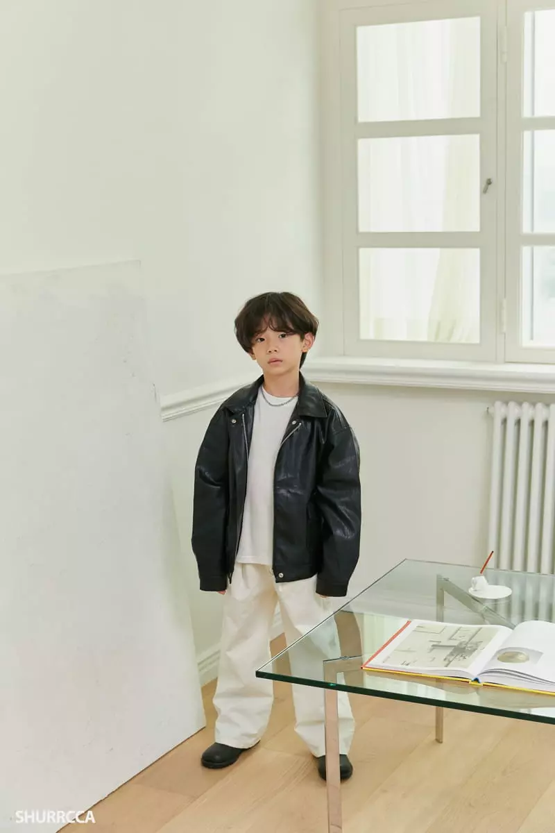 Shurrcca - Korean Children Fashion - #designkidswear - Pocket Leather Jacket - 2