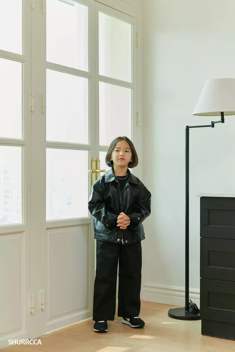 Shurrcca - Korean Children Fashion - #discoveringself - Pocket Leather Jacket - 4