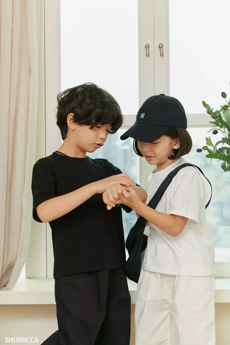Shurrcca - Korean Children Fashion - #kidsshorts - Plain Tee - 2