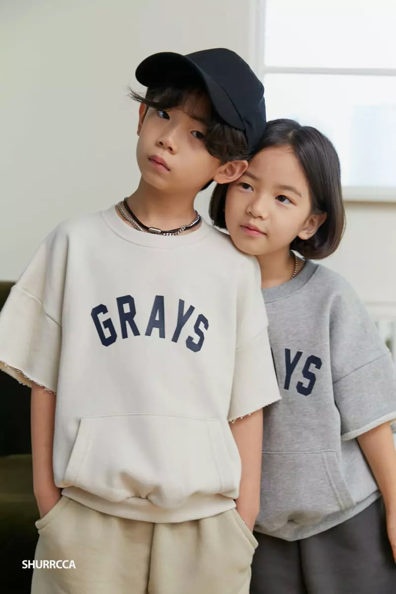 Shurrcca - Korean Children Fashion - #kidsshorts - Short Sweatshrit