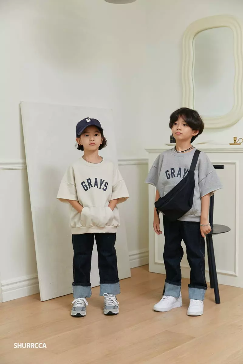 Shurrcca - Korean Children Fashion - #kidzfashiontrend - Span Roll Up Jeans - 12