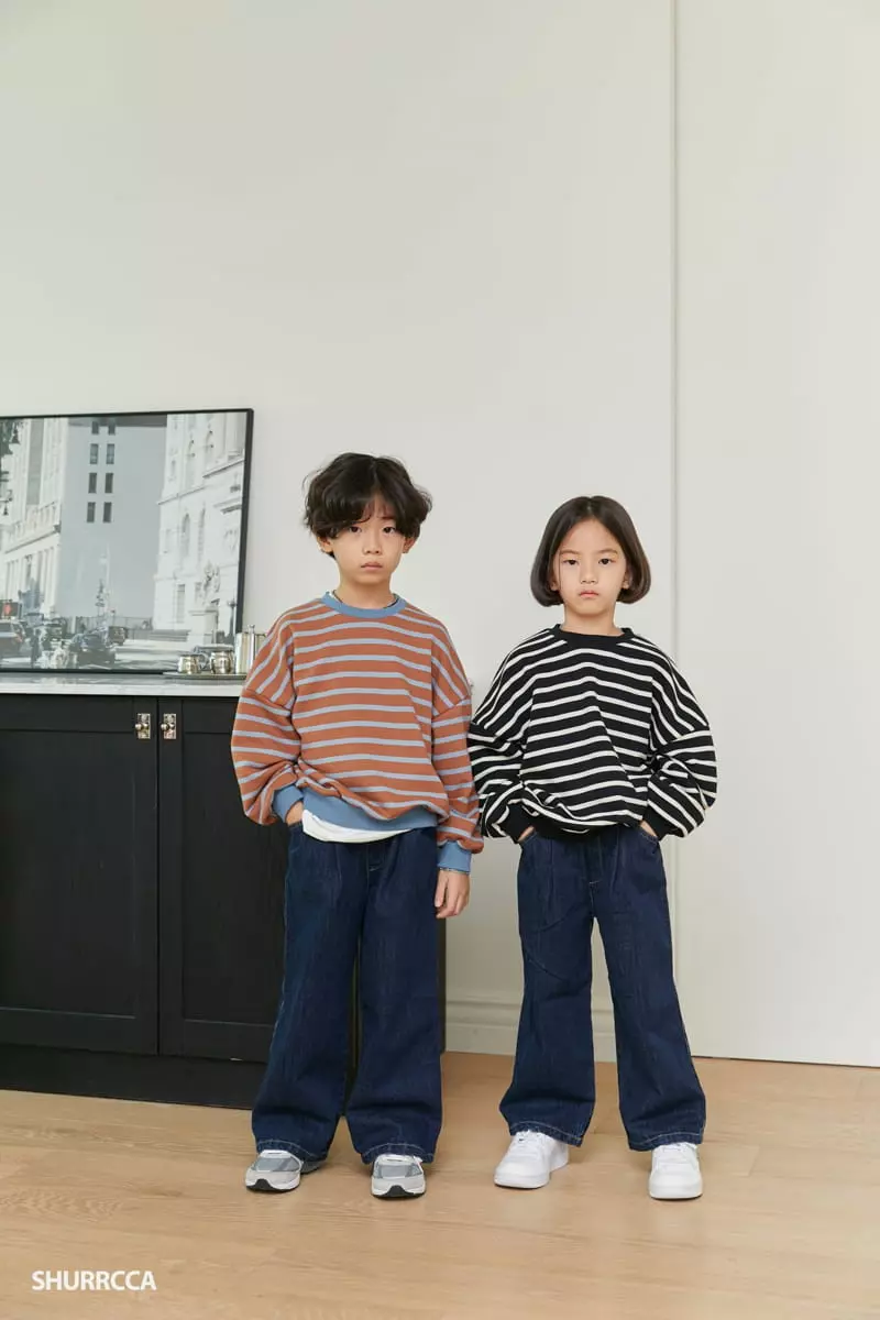 Shurrcca - Korean Children Fashion - #minifashionista - Line Sweatshirt - 5
