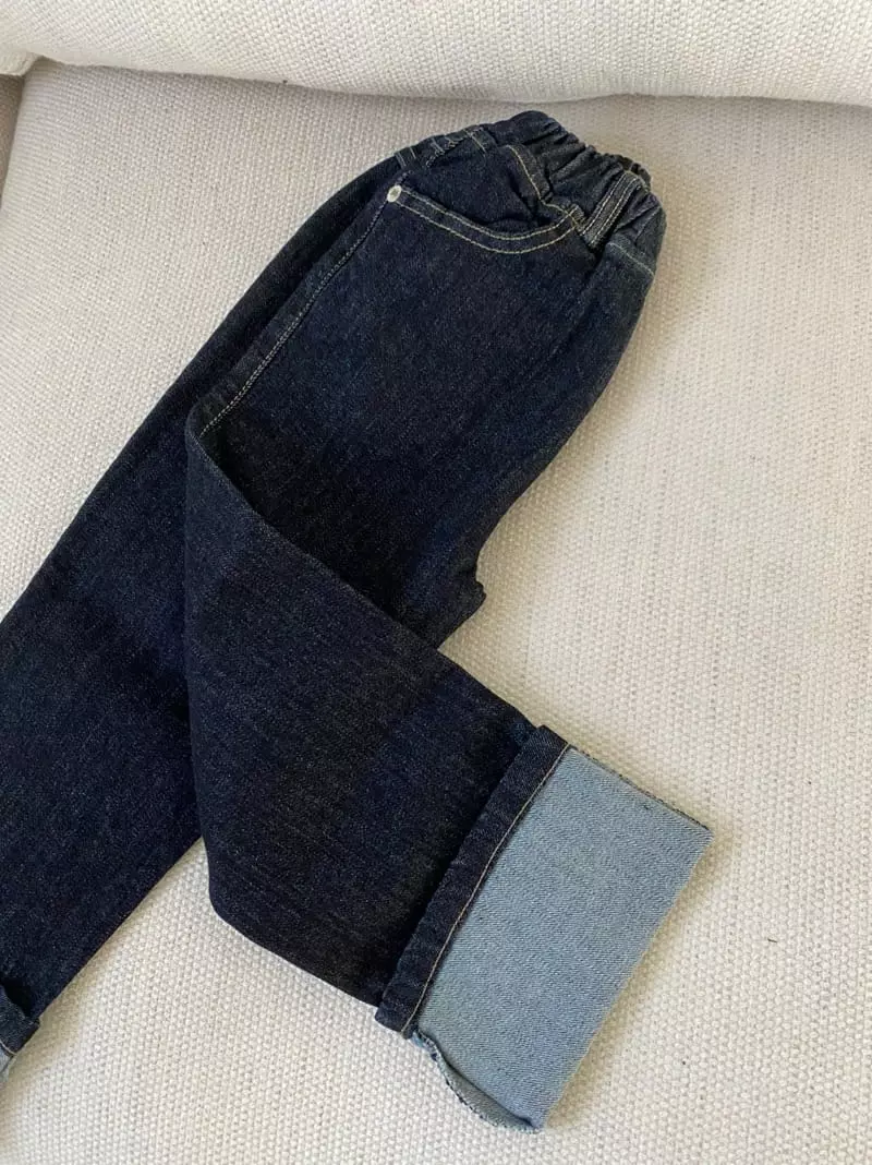 Shurrcca - Korean Children Fashion - #prettylittlegirls - Span Roll Up Jeans