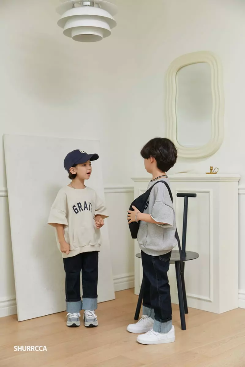 Shurrcca - Korean Children Fashion - #toddlerclothing - Span Roll Up Jeans - 4