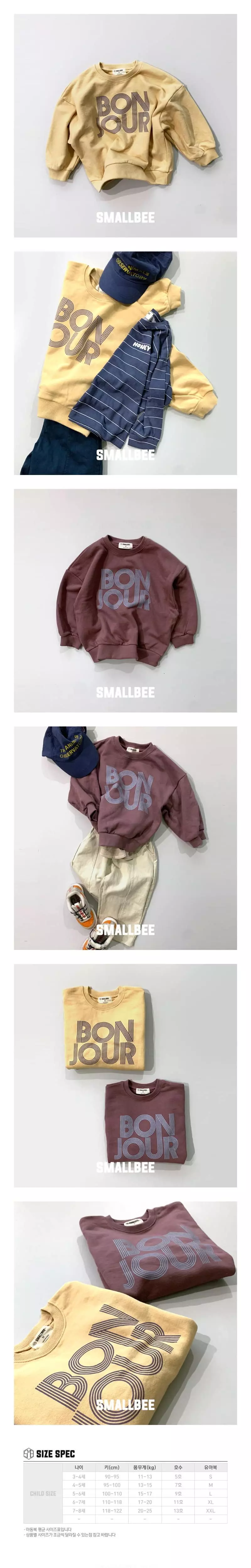 Smallbee - Korean Children Fashion - #fashionkids - Bonjour Sweatshirt