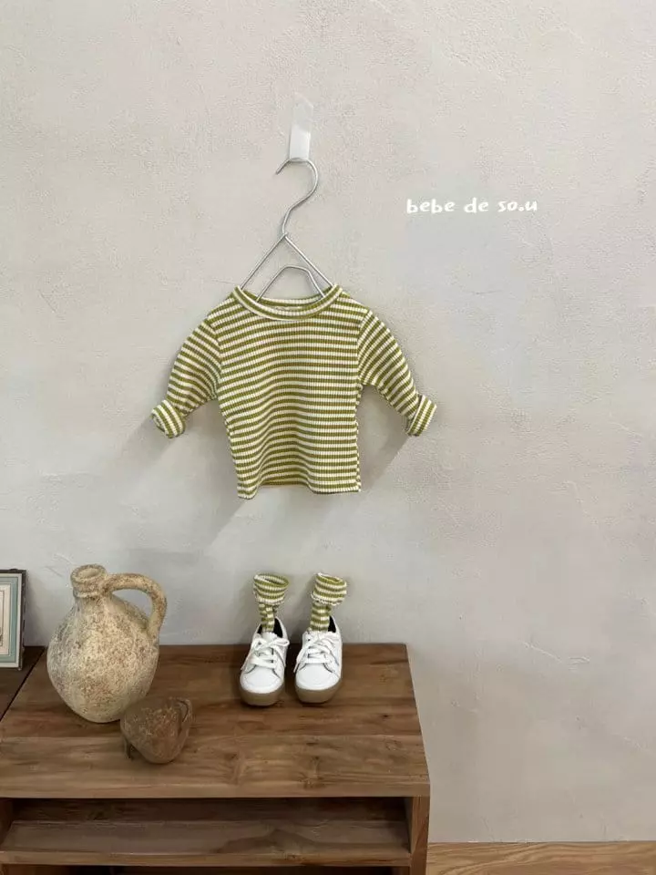 So U - Korean Baby Fashion - #babyclothing - Bebe Rib Tee - 2