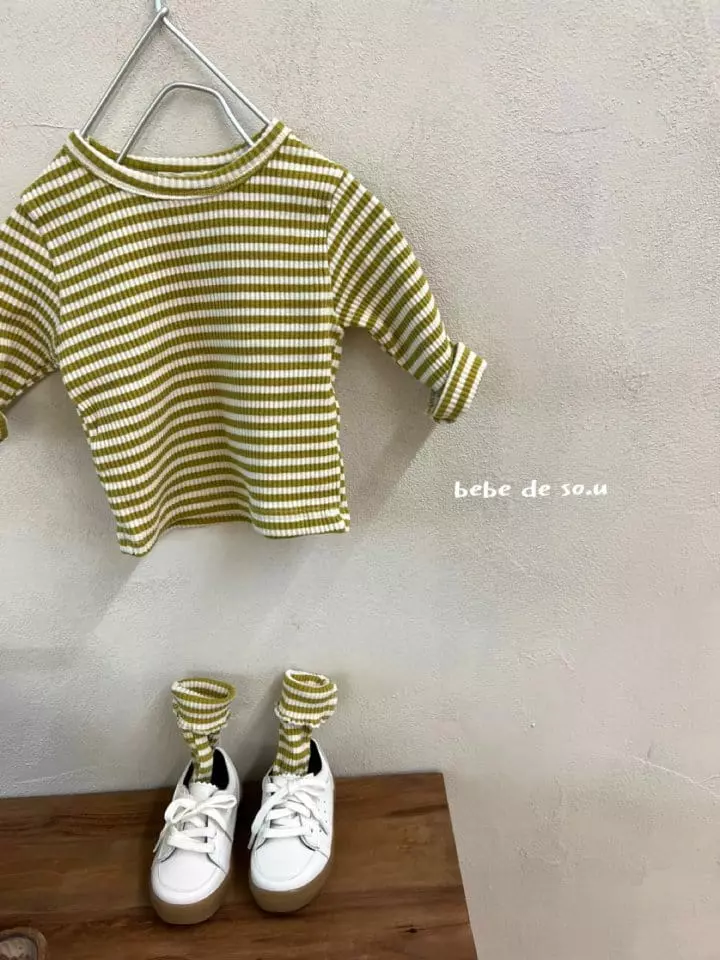 So U - Korean Baby Fashion - #babyfashion - Bebe Rib Tee - 3