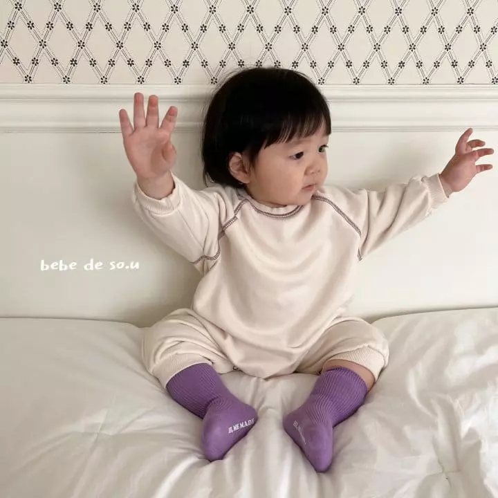 So U - Korean Baby Fashion - #babyfashion - Bebe Raglan Bodysuit - 2