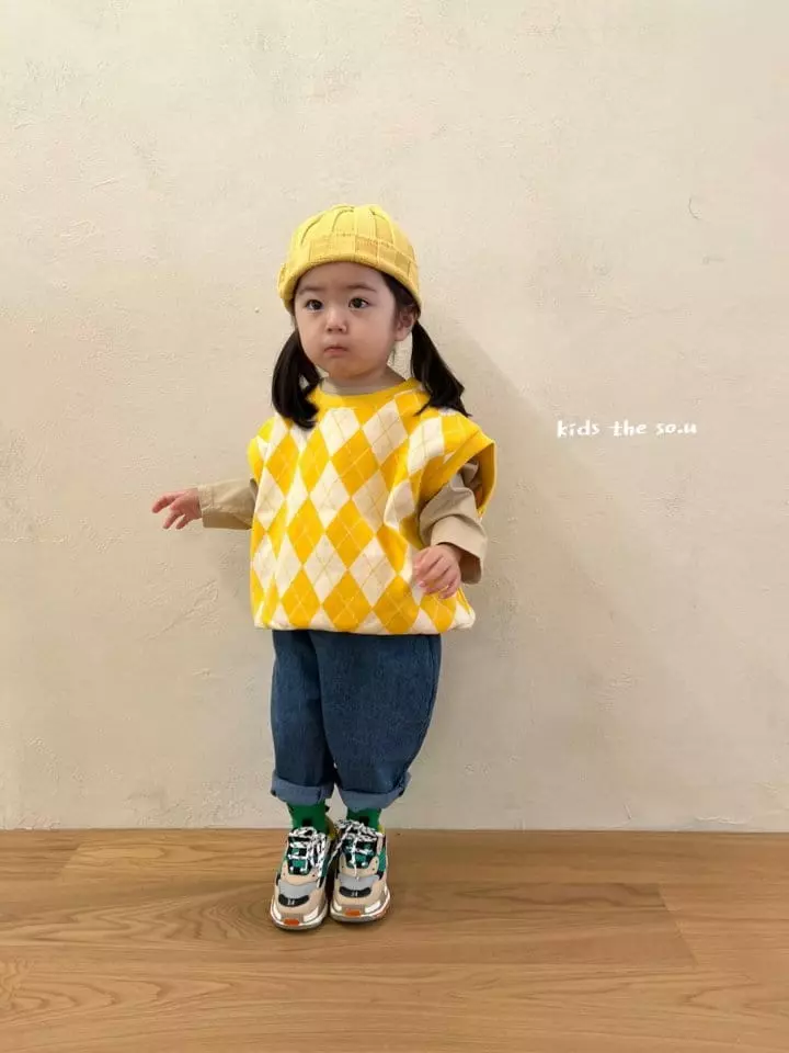 So U - Korean Children Fashion - #childrensboutique - Agyle Vest