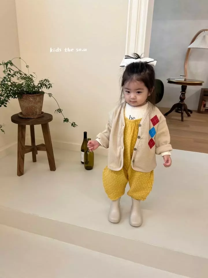 So U - Korean Children Fashion - #discoveringself - Argyle Waffle Cardigan - 7