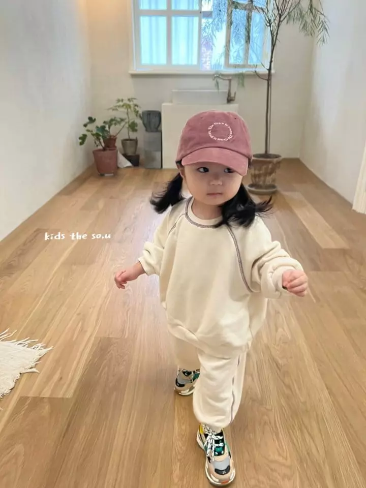 So U - Korean Children Fashion - #kidsshorts - Raglan Chu Top Bottom Set - 11