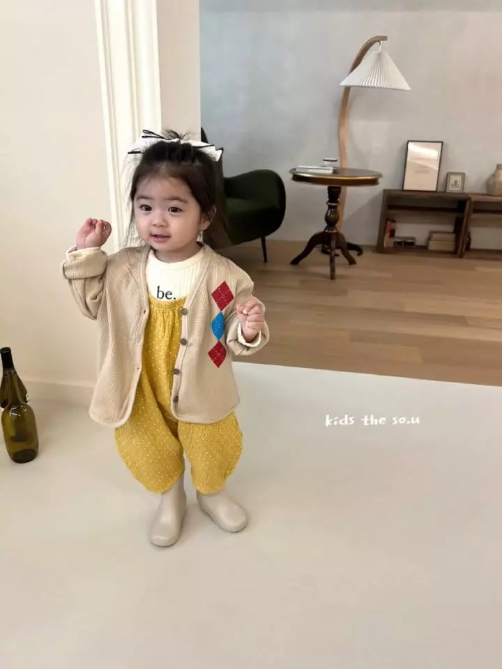 So U - Korean Children Fashion - #kidsshorts - Argyle Waffle Cardigan - 9