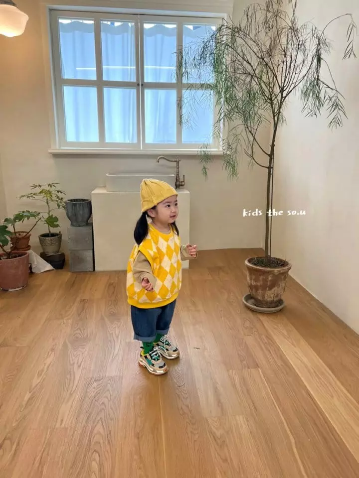 So U - Korean Children Fashion - #kidsshorts - Agyle Vest - 5
