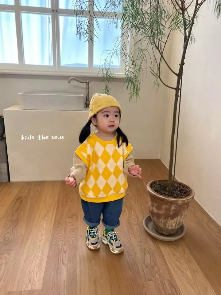 So U - Korean Children Fashion - #kidzfashiontrend - Agyle Vest - 7