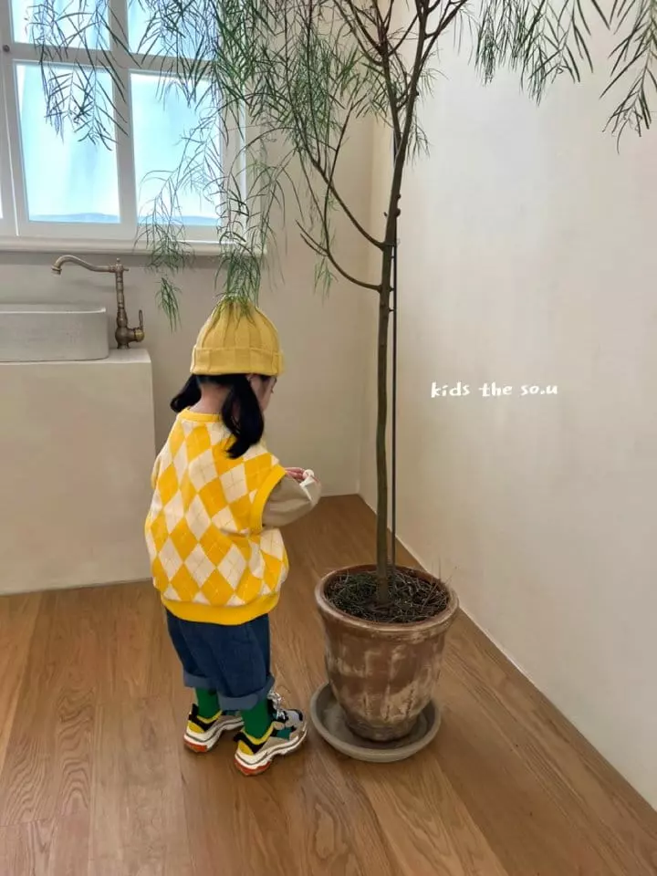 So U - Korean Children Fashion - #littlefashionista - Agyle Vest - 9