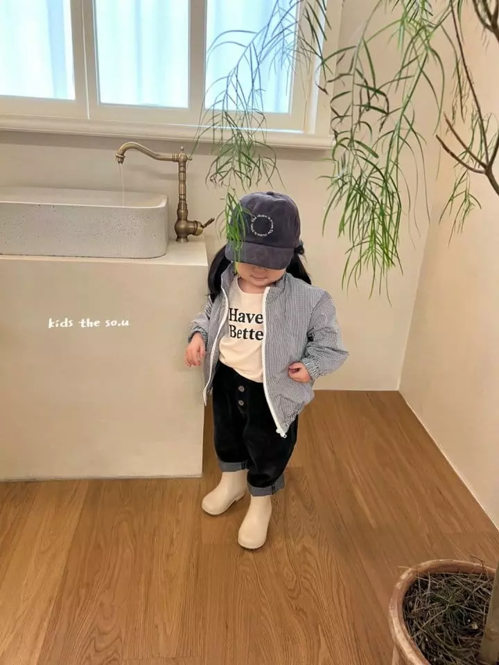 So U - Korean Children Fashion - #magicofchildhood - Check Paint Zip-up - 4
