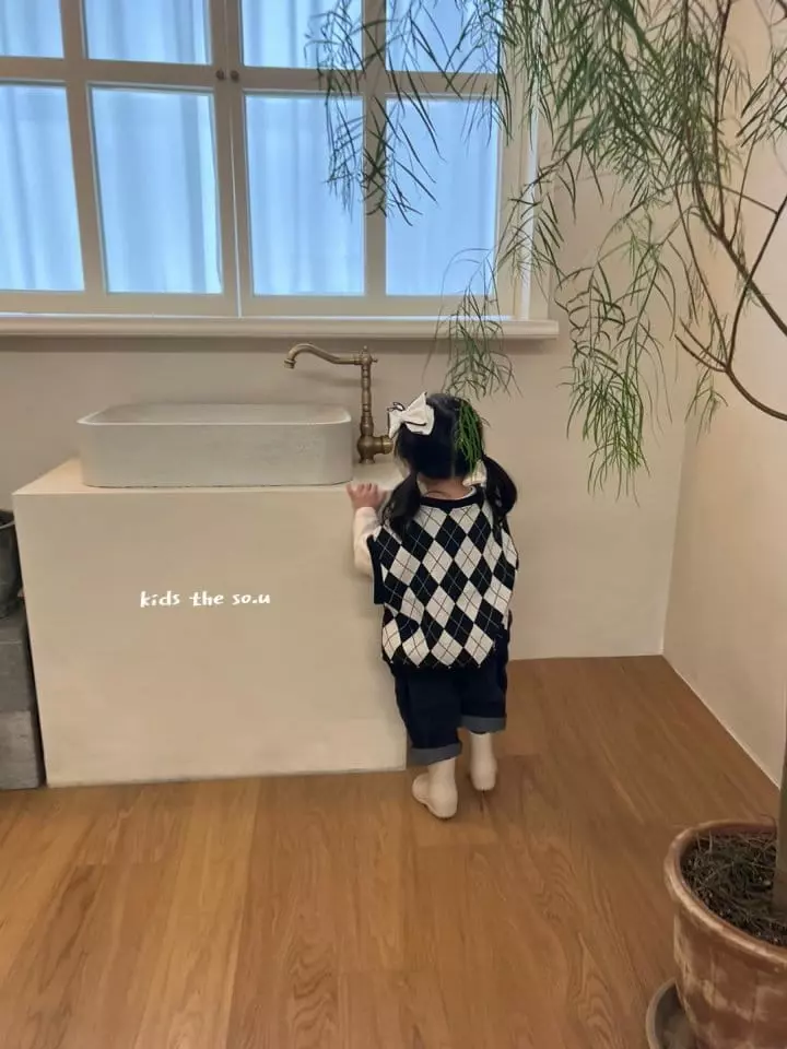 So U - Korean Children Fashion - #minifashionista - Agyle Vest - 11