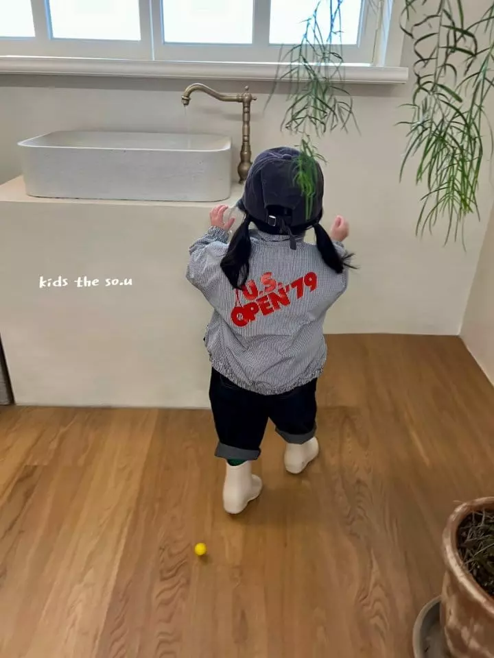 So U - Korean Children Fashion - #prettylittlegirls - Check Paint Zip-up - 5