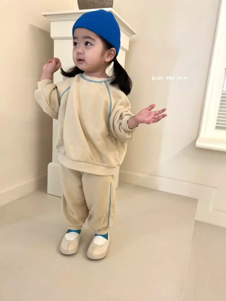 So U - Korean Children Fashion - #stylishchildhood - Raglan Chu Top Bottom Set - 5