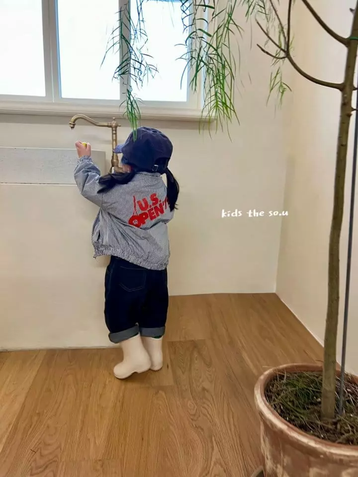 So U - Korean Children Fashion - #todddlerfashion - Check Paint Zip-up - 6