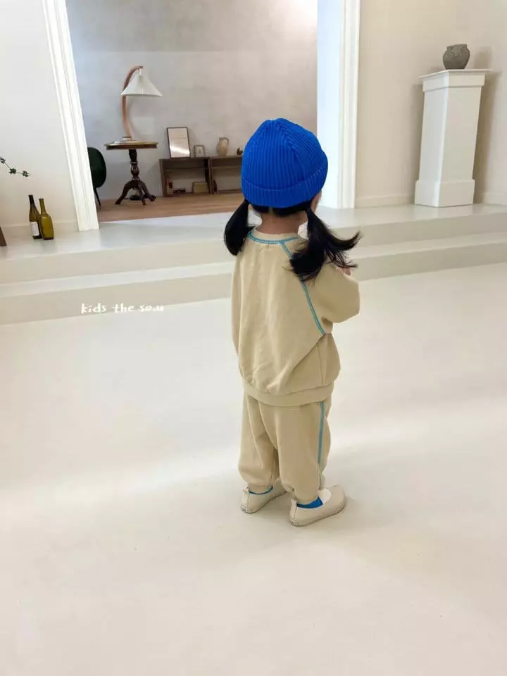 So U - Korean Children Fashion - #todddlerfashion - Raglan Chu Top Bottom Set - 3