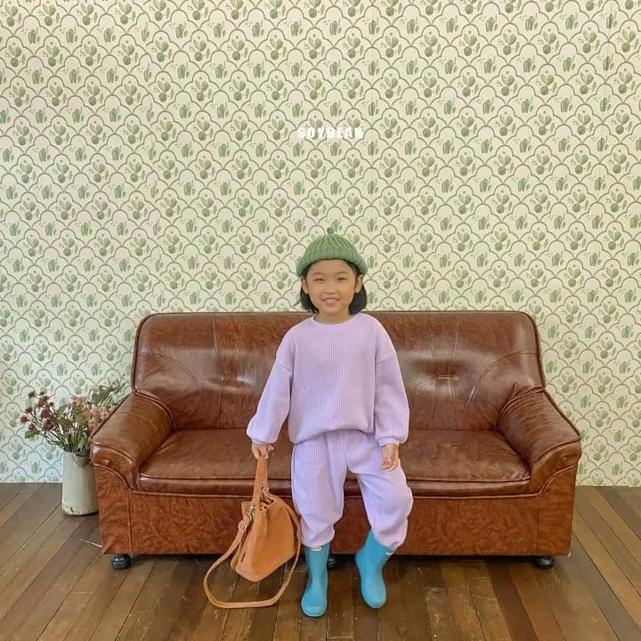 Soybean - Korean Children Fashion - #Kfashion4kids - Jellato Waffle Top Bottom Set - 12