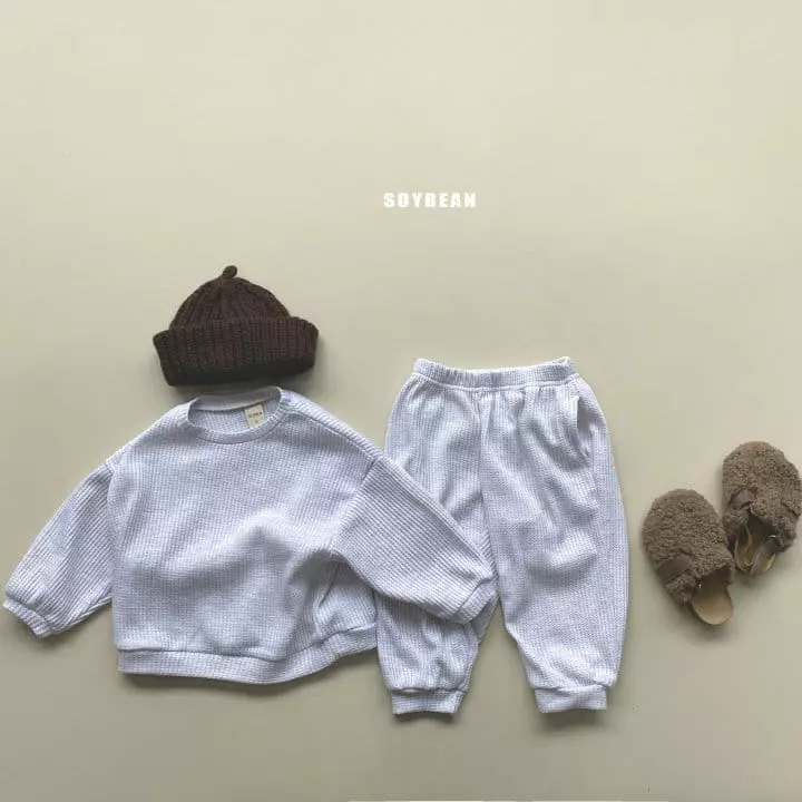 Soybean - Korean Children Fashion - #stylishchildhood - Jellato Waffle Top Bottom Set - 4