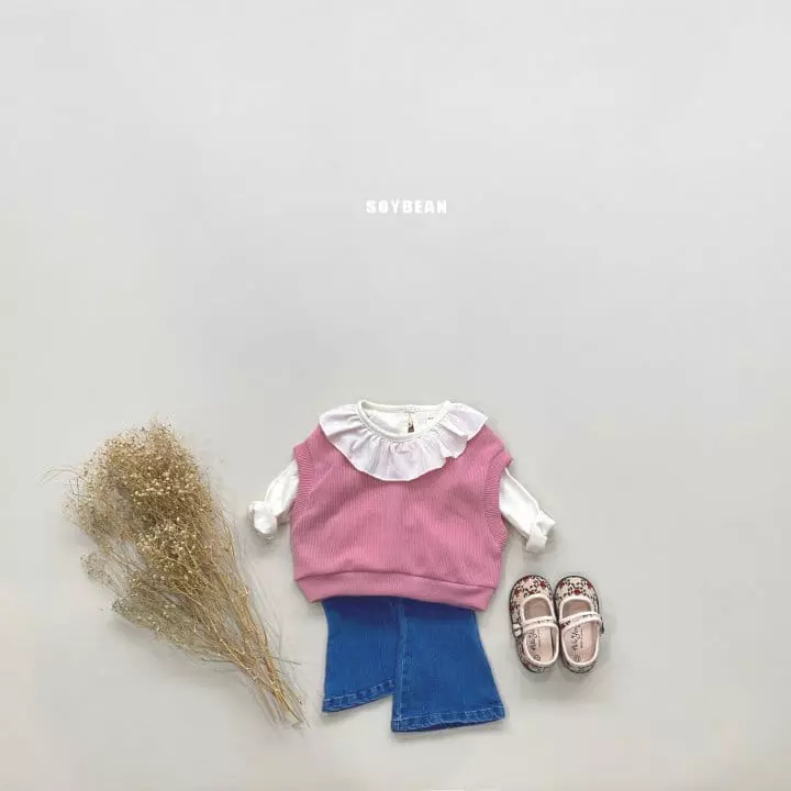 Soybean - Korean Children Fashion - #childofig - Frill Collar Tee