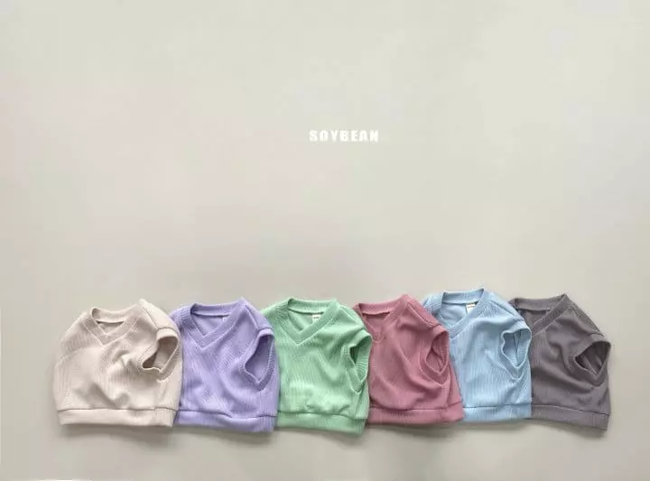Soybean - Korean Children Fashion - #childofig - Cotton Candy Knit Vest - 7