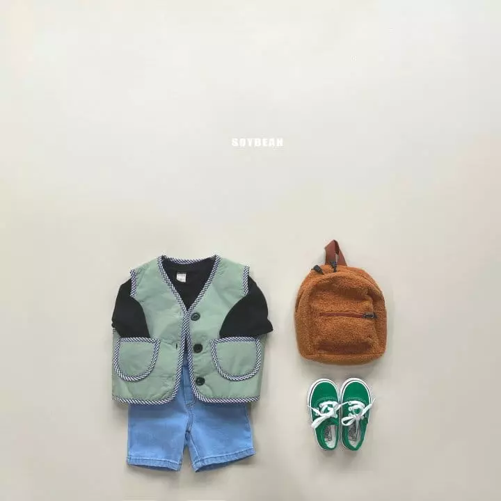 Soybean - Korean Children Fashion - #childrensboutique - Check Check Vest - 6